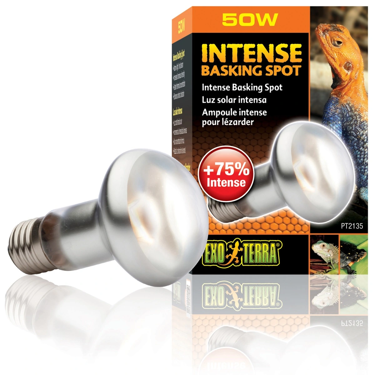 Exo Terra Intense Basking Spot 50 W - Effektiv UVA-varmespot til terrarier